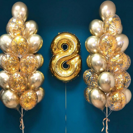 Готовое решение в золотом цвете на 8 лет