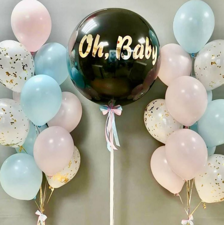 Композиция из воздушных шаров для Гендер Пати Oh Baby
