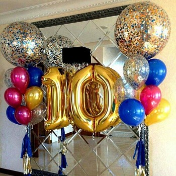 Разноцветная композиция мальчику на 10 лет