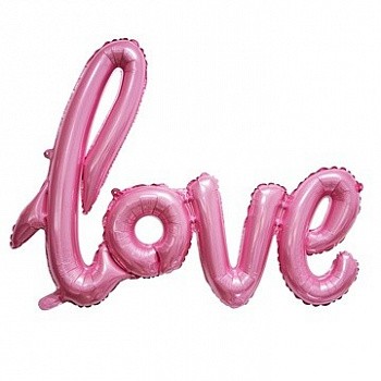 Фольгированный шар LOVE Pink