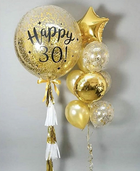 Букет в золоте для женщины на 30 лет