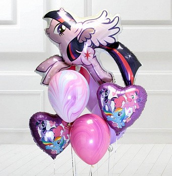 Букет My Little Pony с шариками агат