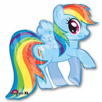 Фольгированный шар My Little Pony радужная