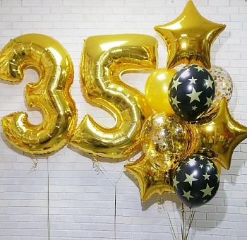 Букет в золоте на 35 лет