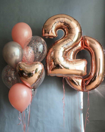Букет на 20 лет розовое золото