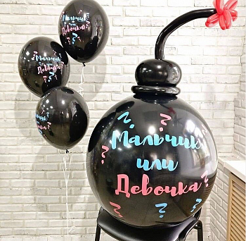 Композиция из воздушных шаров для Гендер Пати Бомба