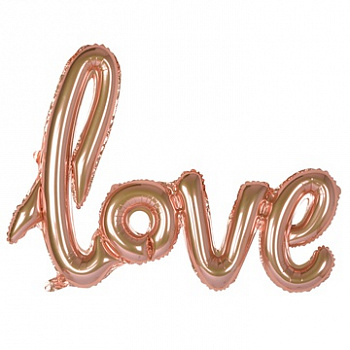 Фольгированный шар LOVE Rose Gold