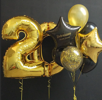 Решение парню на 20 лет в золотом и черном цвете