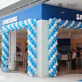 Украшение аркой магазина "Samsung"