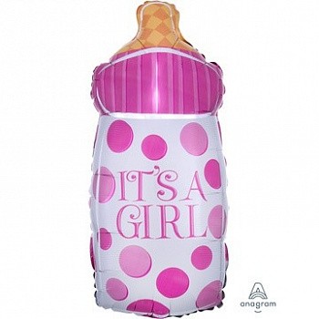 Фольгированный шар Бутылочка IT'S A GIRL