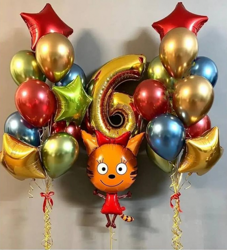 Разноцветная композиция с Карамелькой на 6 лет