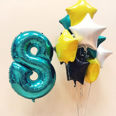 Композиция на 8 лет с цифрой тиффани