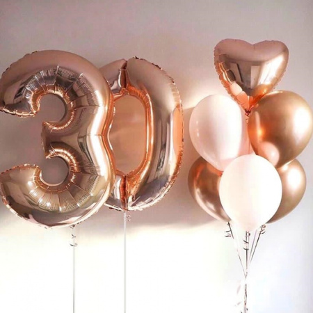 Композиция на 30 лет розовое золото