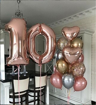 Композиция девочке на 10 лет розовое золото